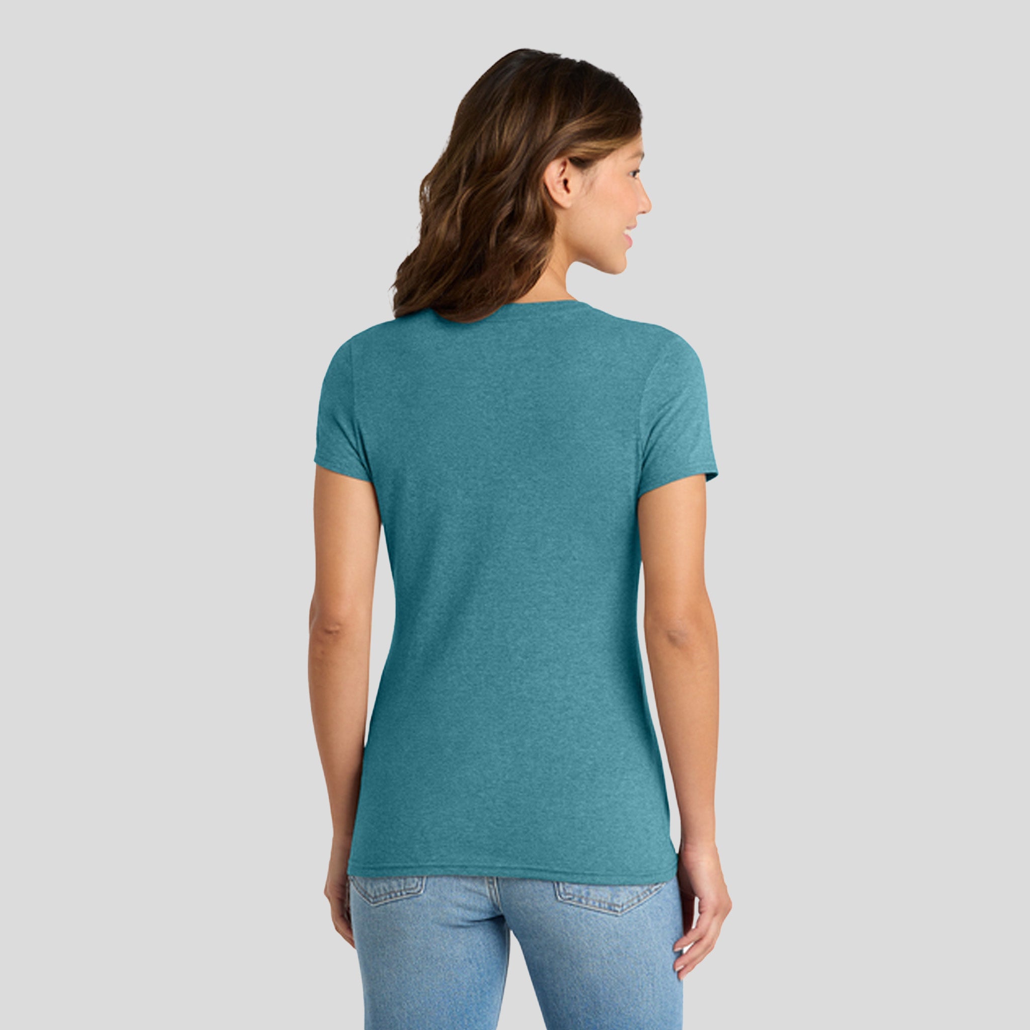 Women's Tri-Blend V-Neck Tee | Vivid Teal Heather