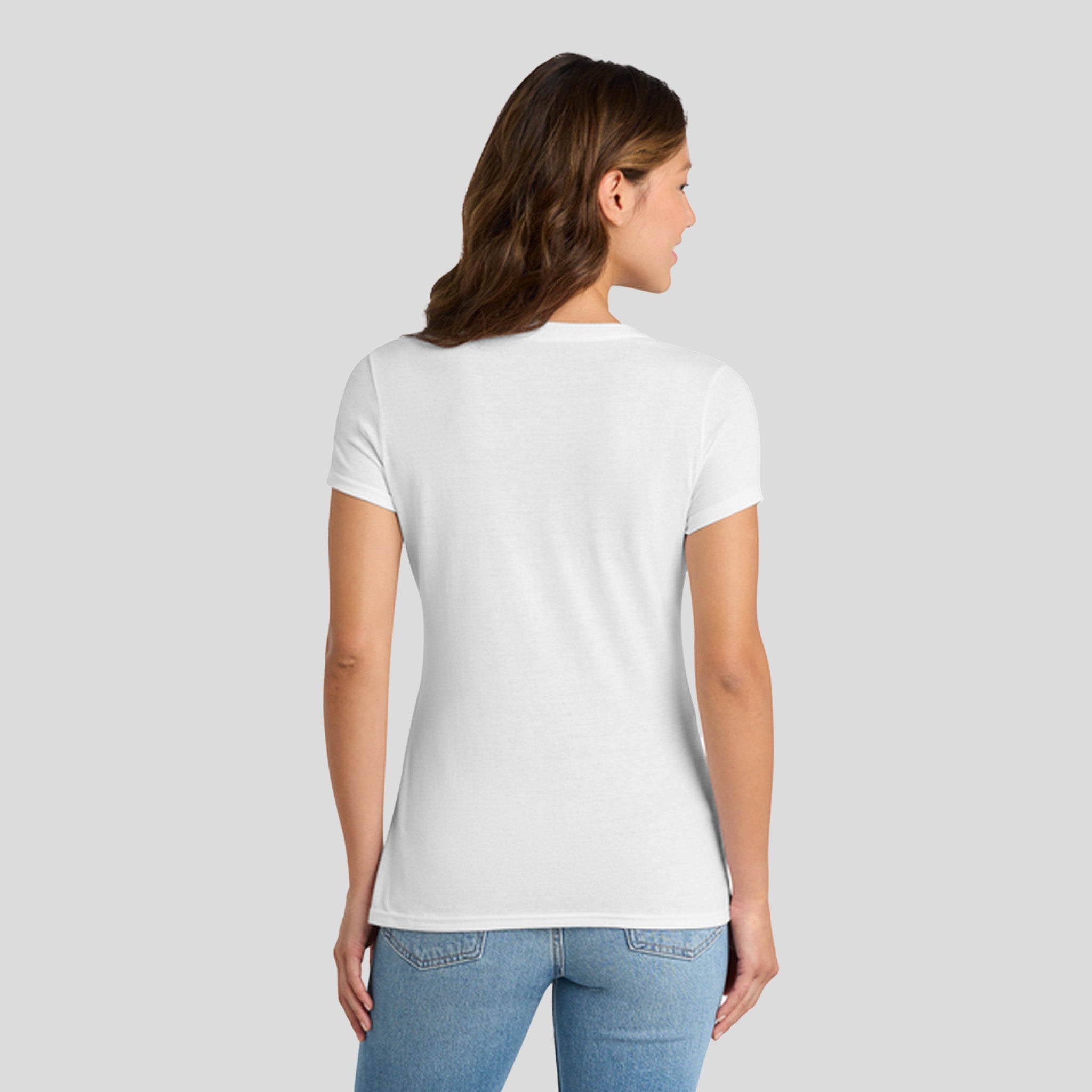 Women's Tri-Blend V-Neck Tee | White
