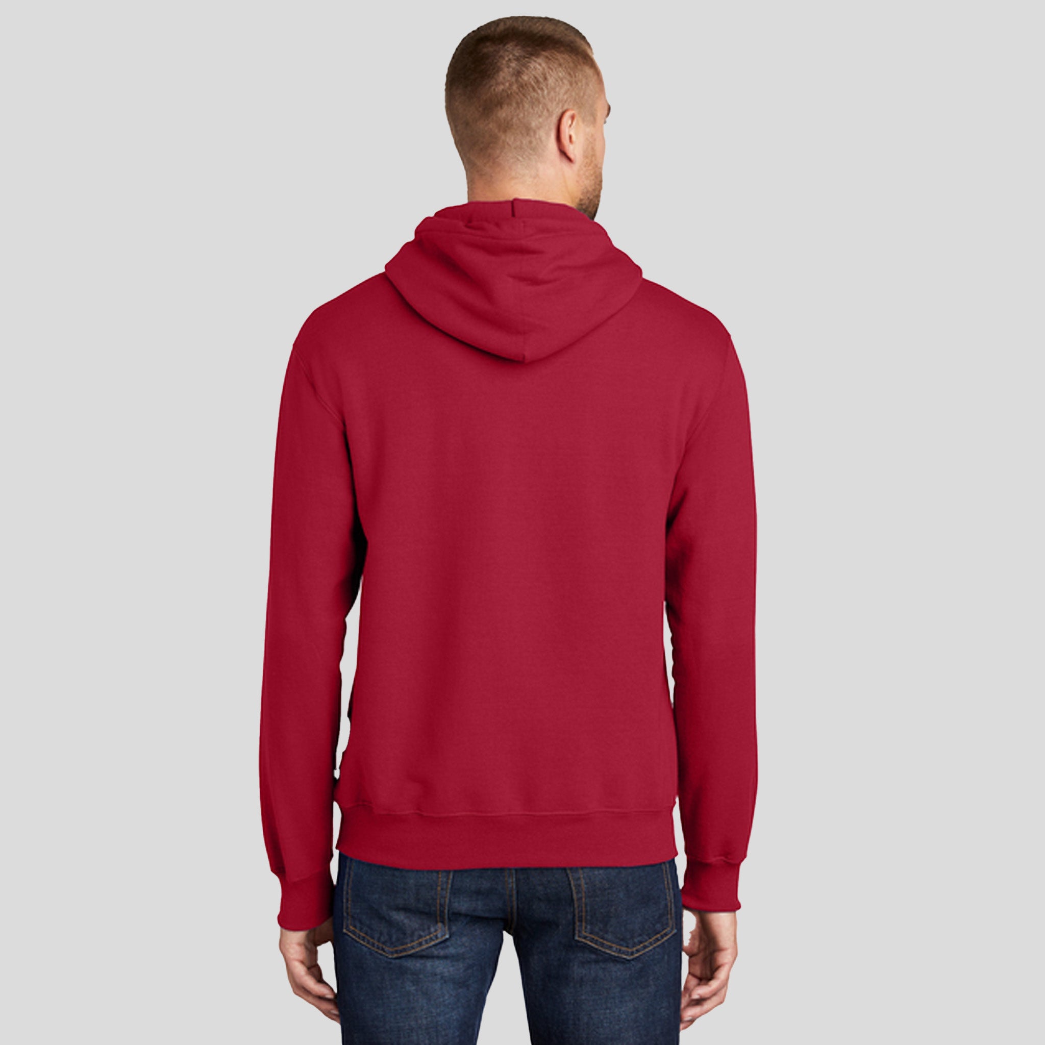 Tall Essential Fleece Pullover Hooded Sweatshirt | Red