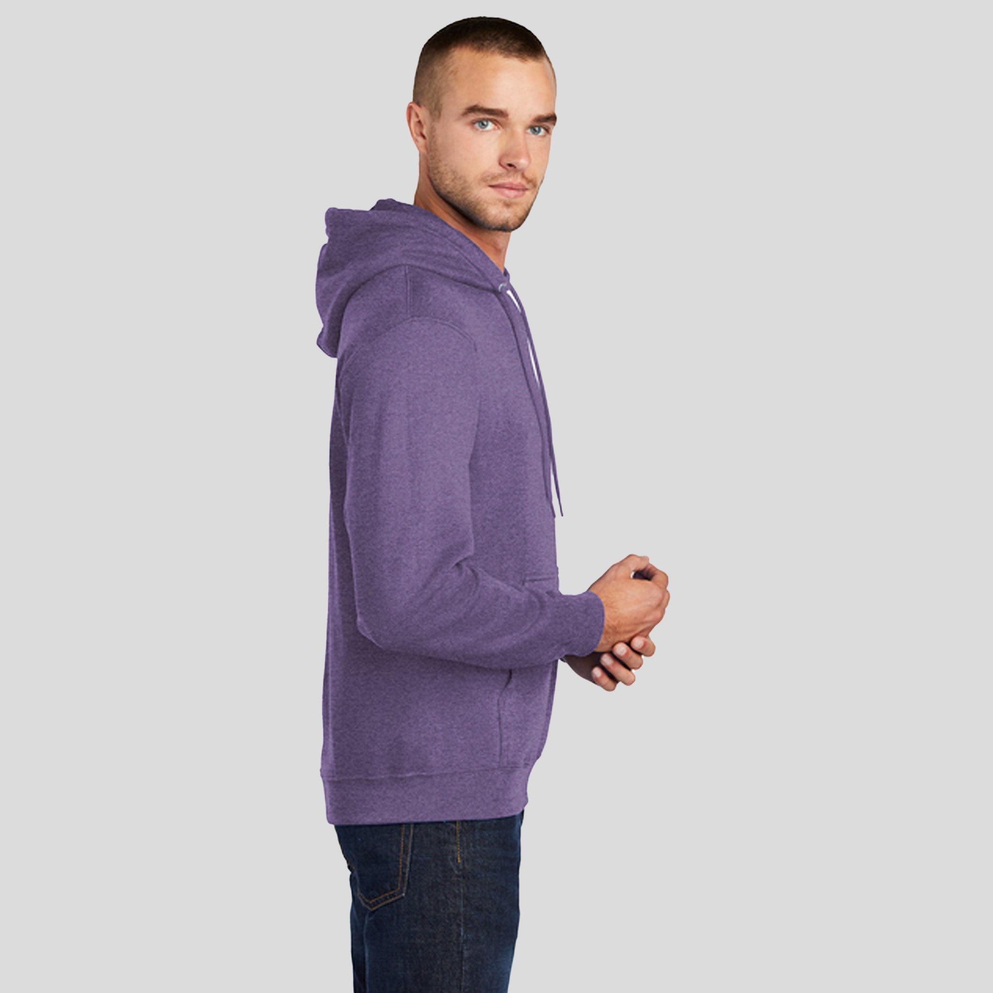 Core Fleece Pullover Hooded Sweatshirt | Heather Purple