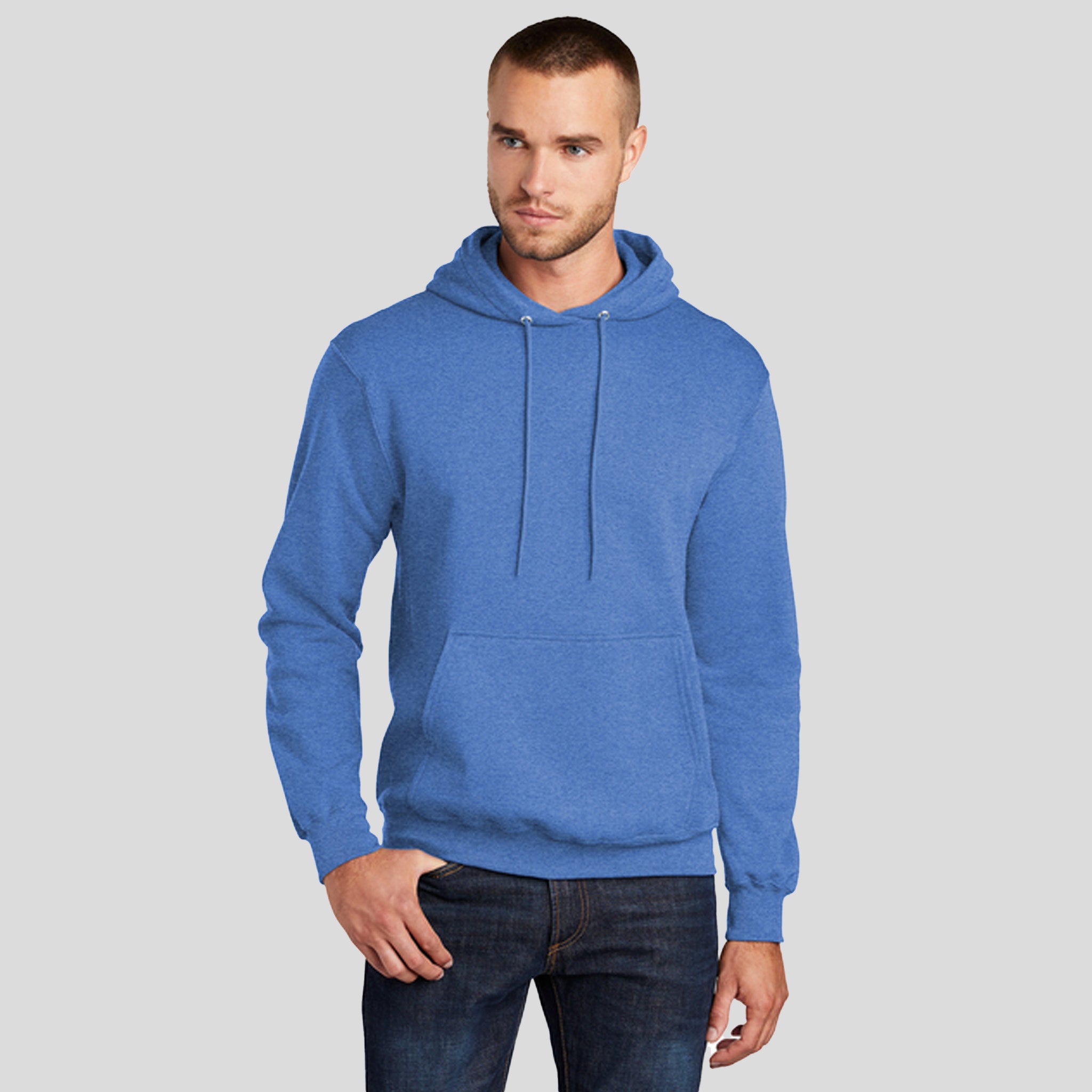 Core Fleece Pullover Hooded Sweatshirt | Heather Royal