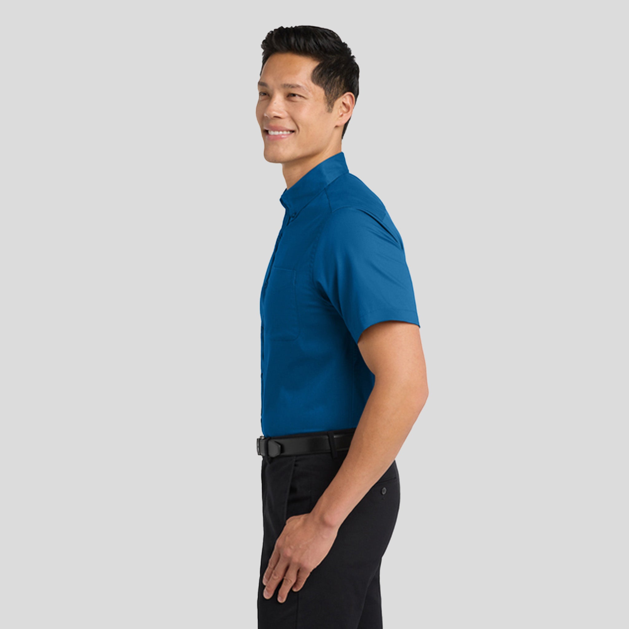 Short Sleeve Easy Care Shirt | Strong Blue