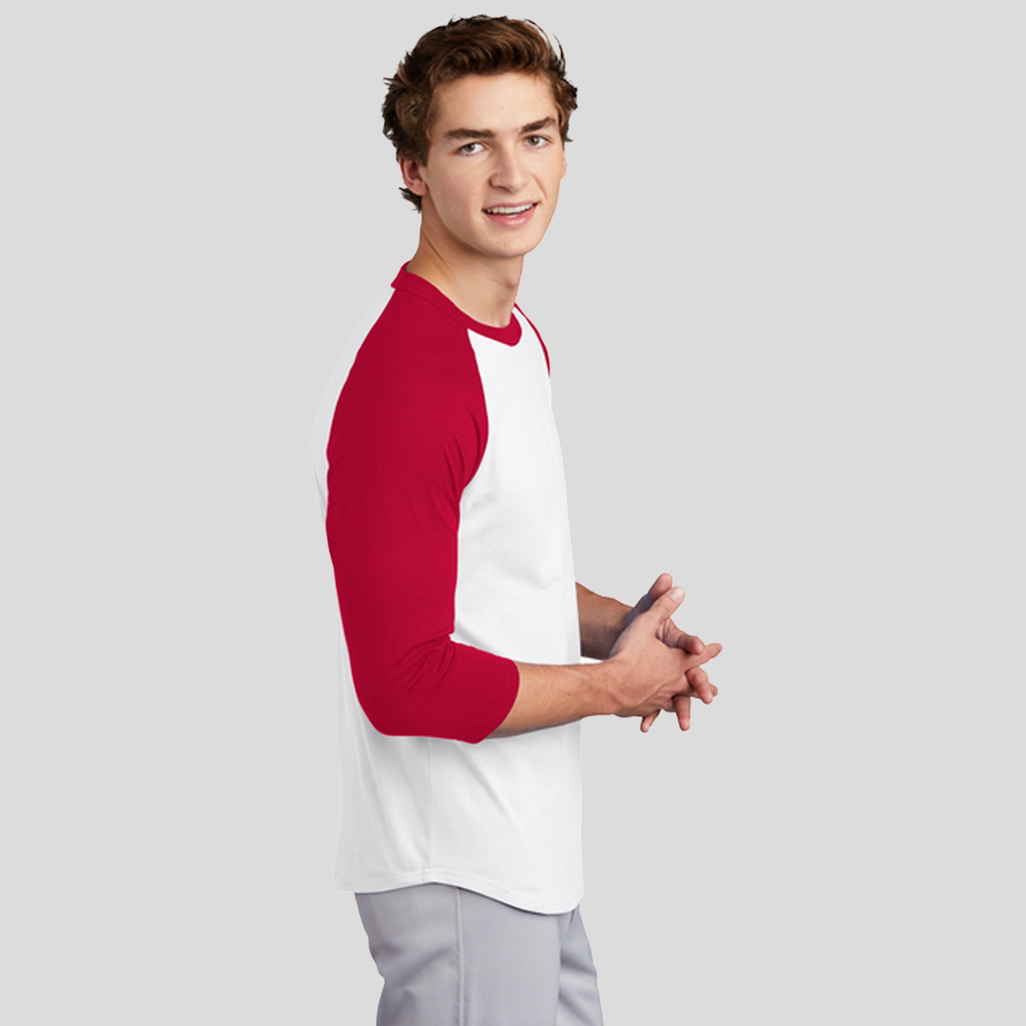 Colorblock Raglan Jersey | White/Red