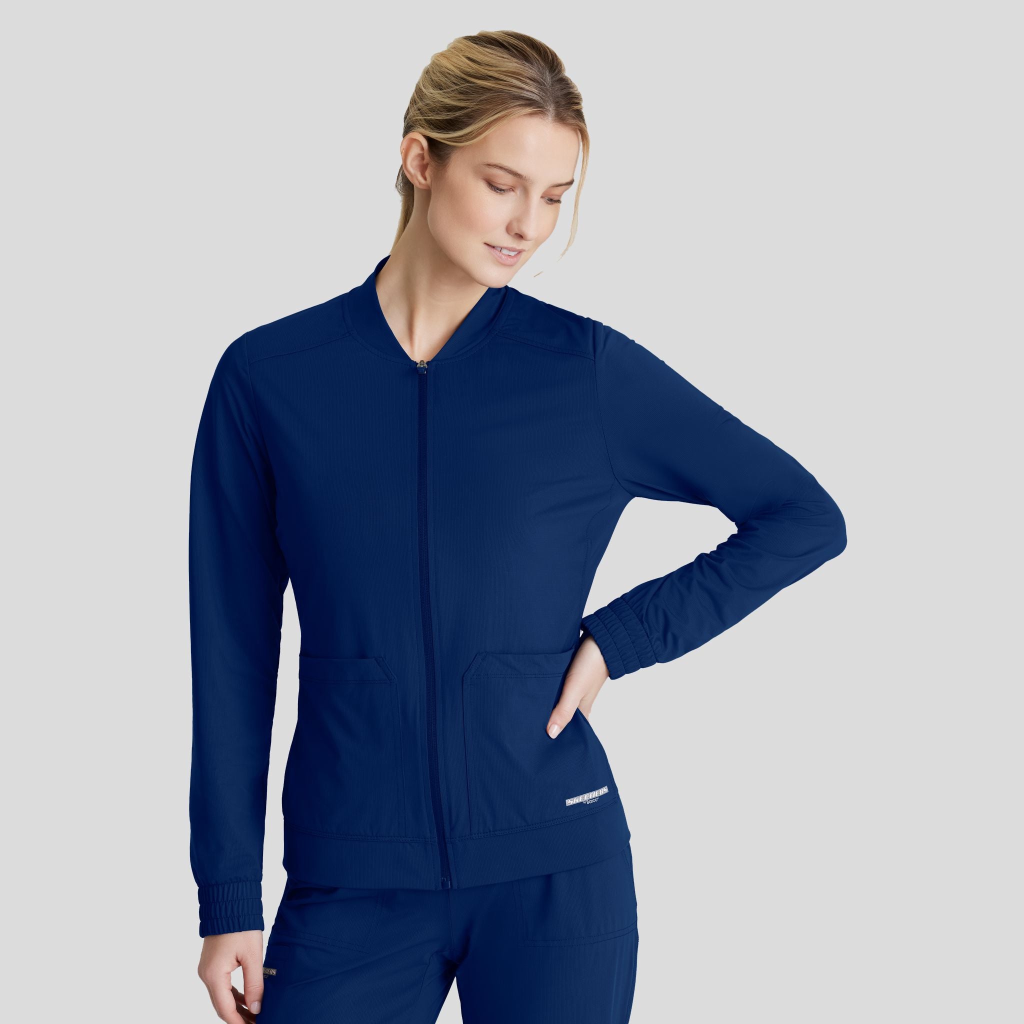 Contour 3-Pocket Front Zipper Warm Up | Navy