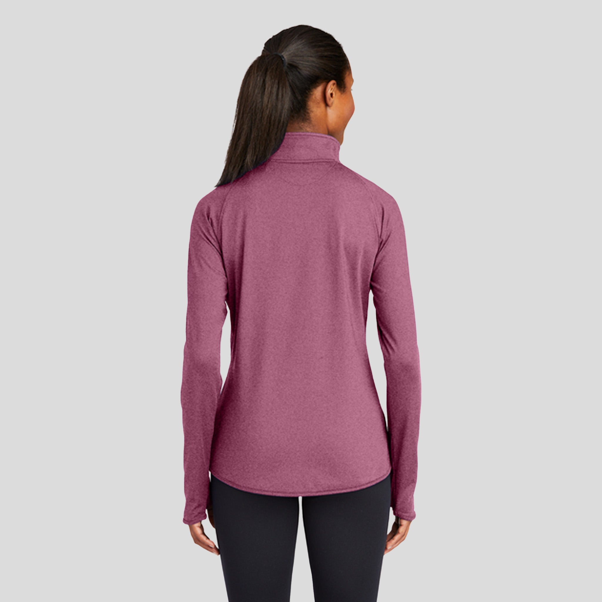 Women's Sport-Wick® Stretch 1/4-Zip Pullover | Pink Rush Heather