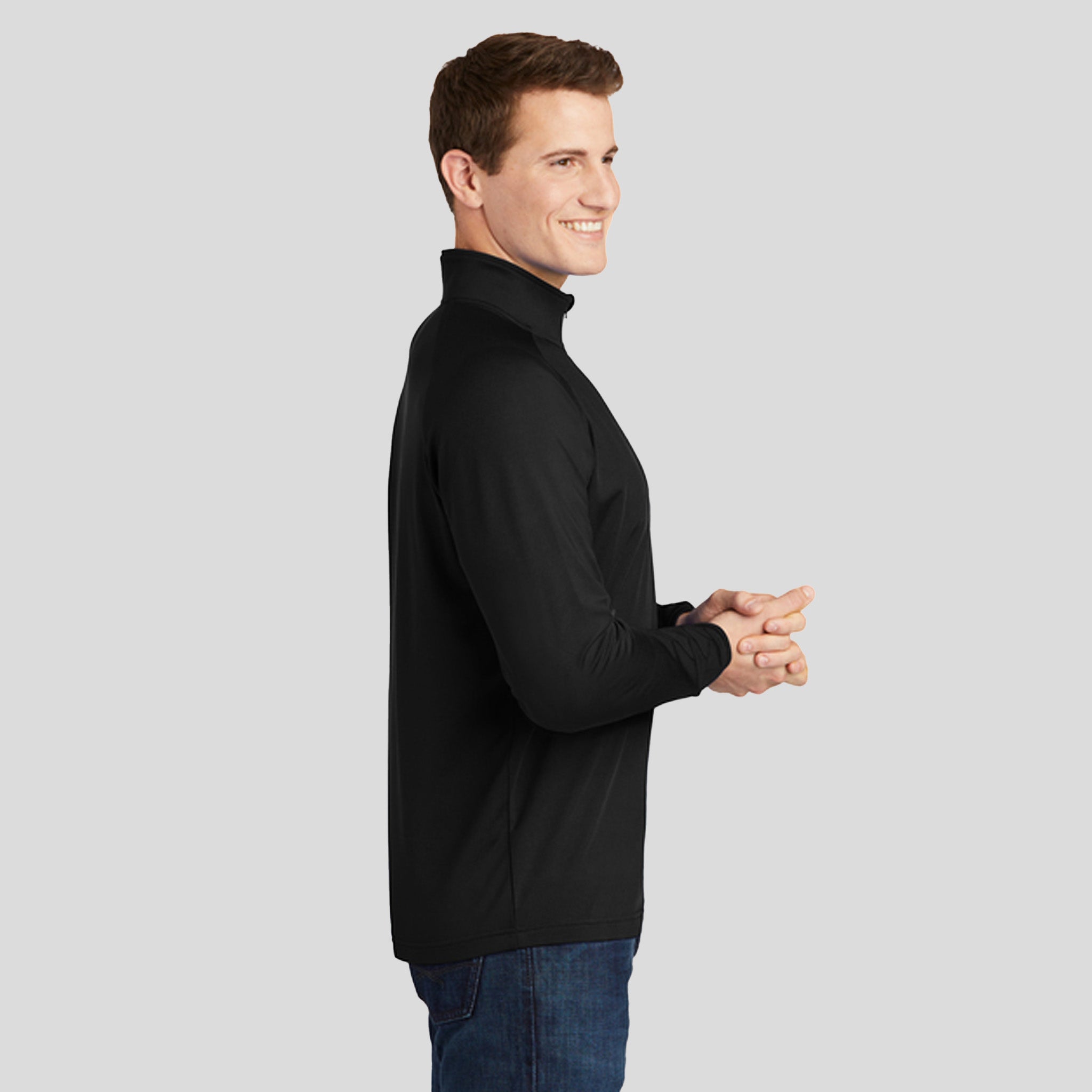 Sport-Wick® Stretch 1/4-Zip Pullover | Black