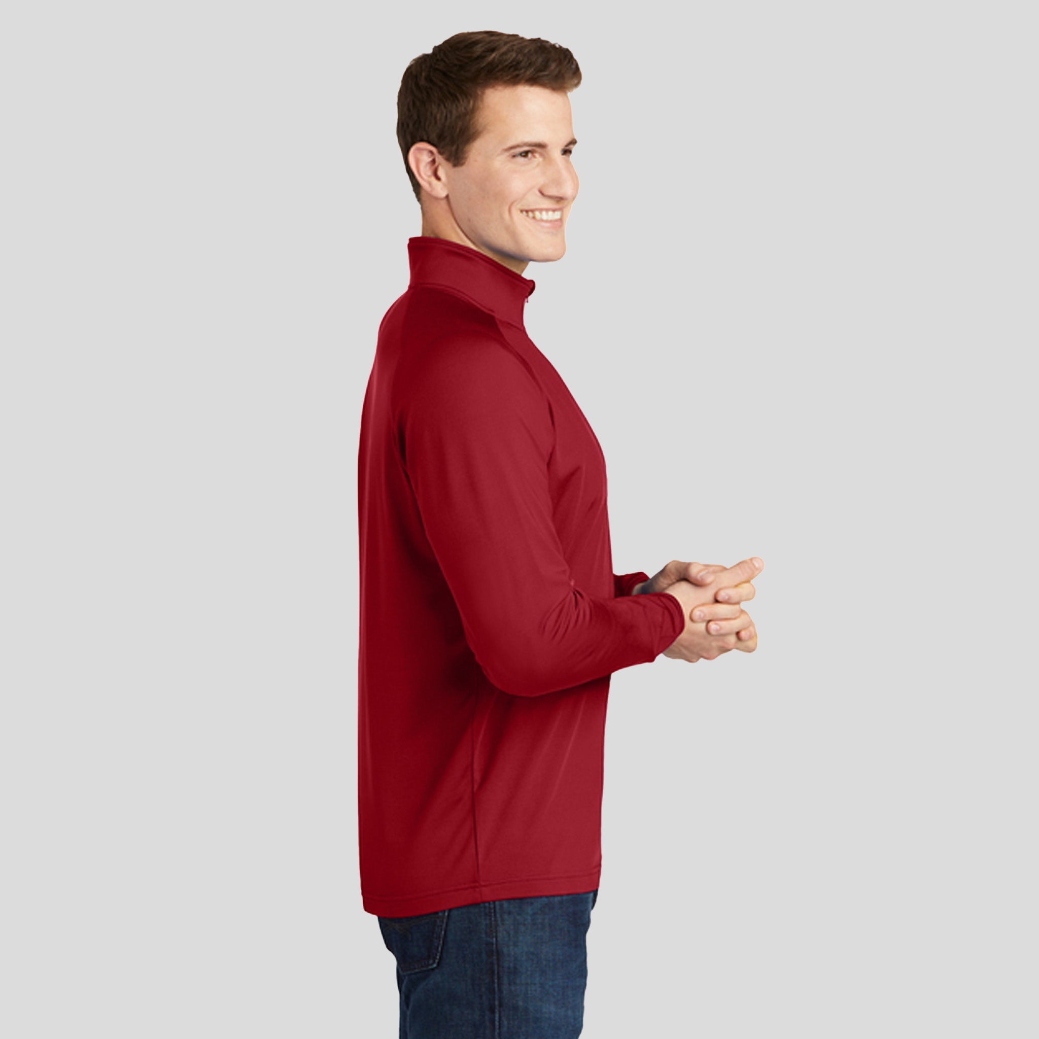 Sport-Wick® Stretch 1/4-Zip Pullover | Deep Red