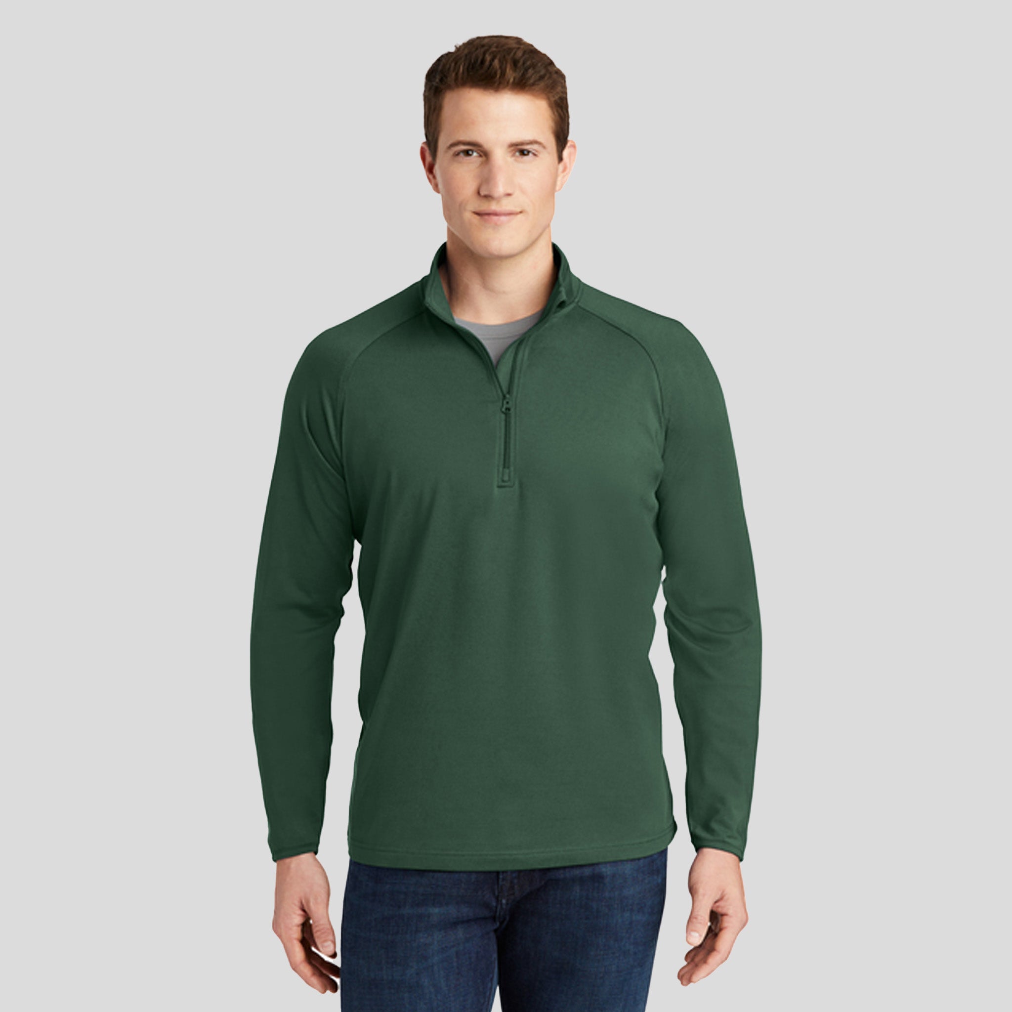 Sport-Wick® Stretch 1/4-Zip Pullover | Forest Green