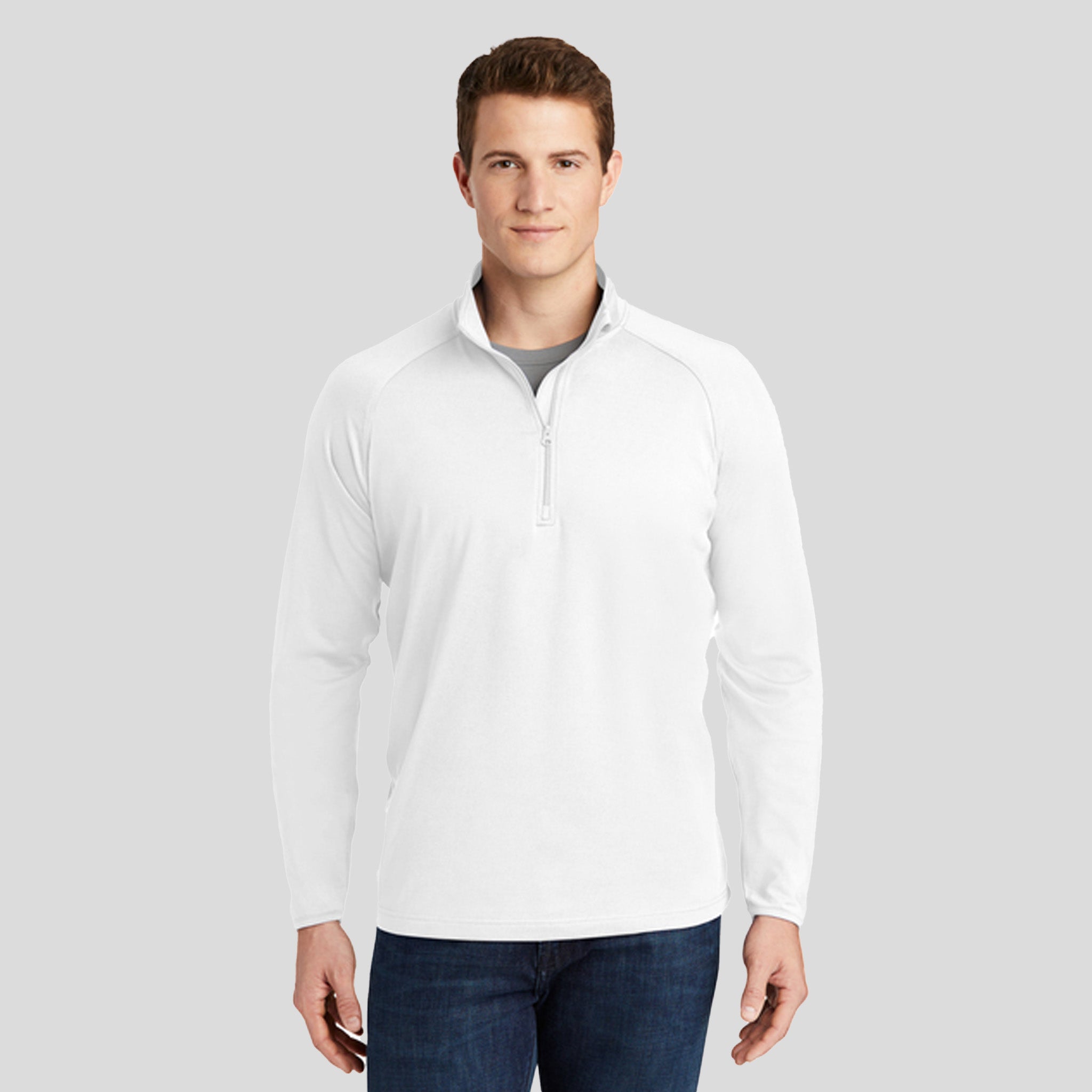 Sport-Wick® Stretch 1/4-Zip Pullover | White