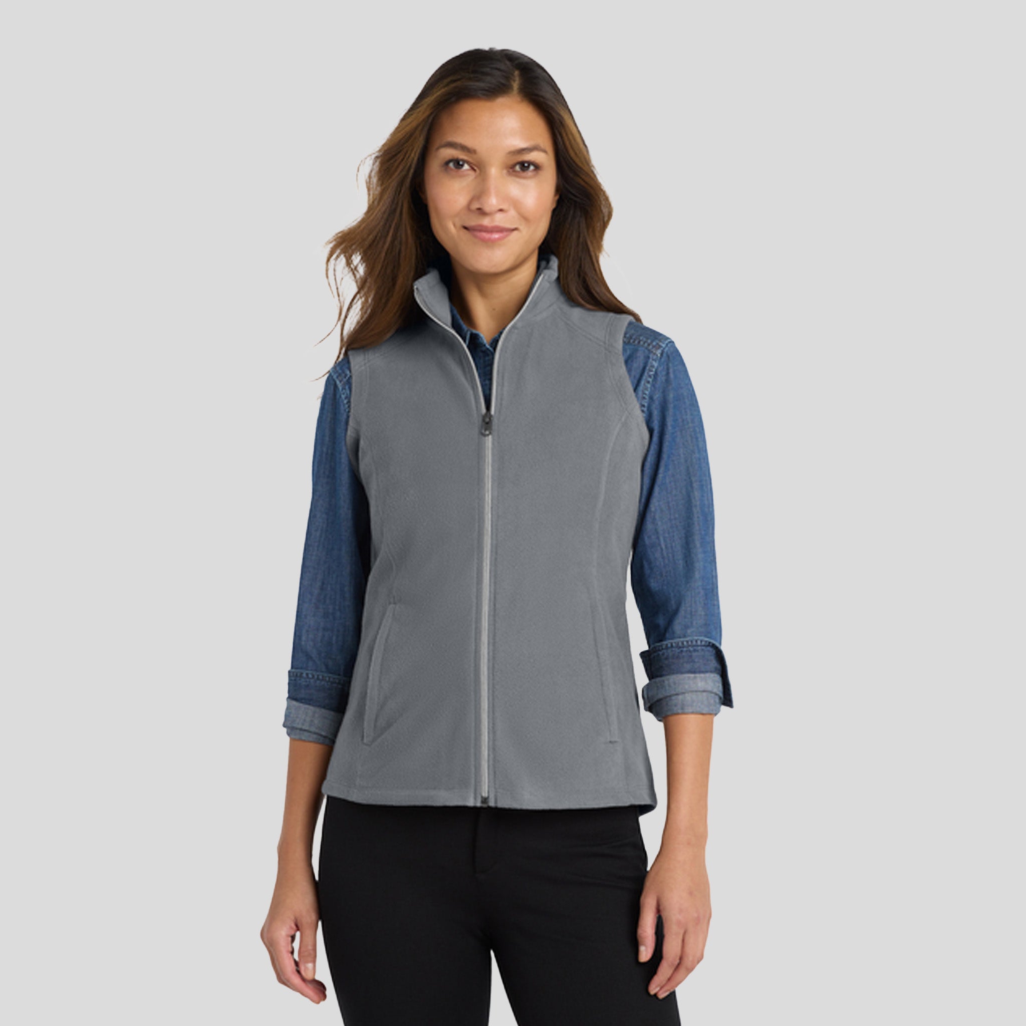 Women's Microfleece Vest | Pearl Grey
